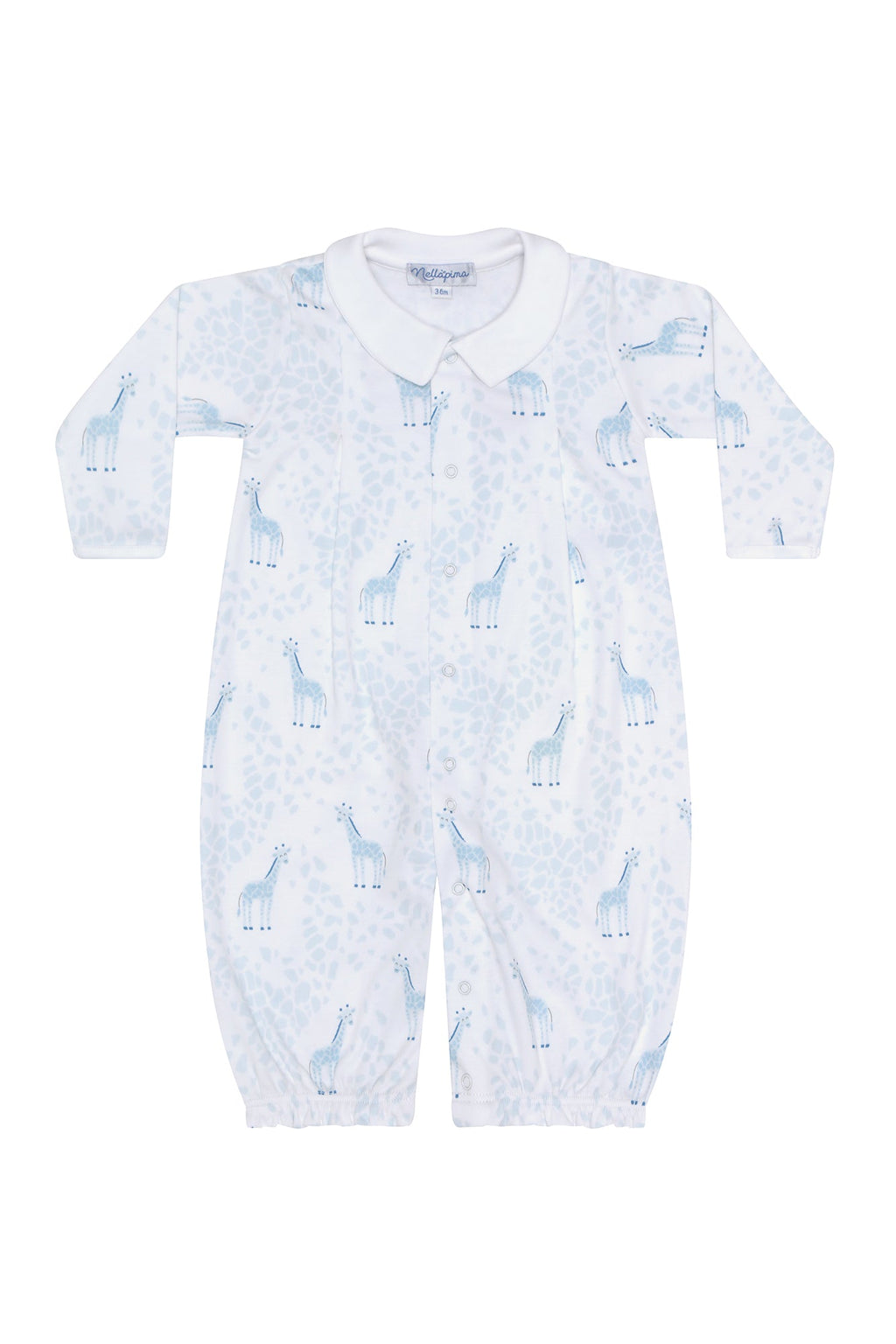 Blue Giraffe Print Converter Gown