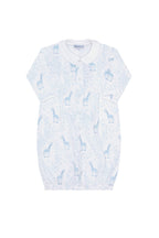 Blue Giraffe Print Converter Gown Blue