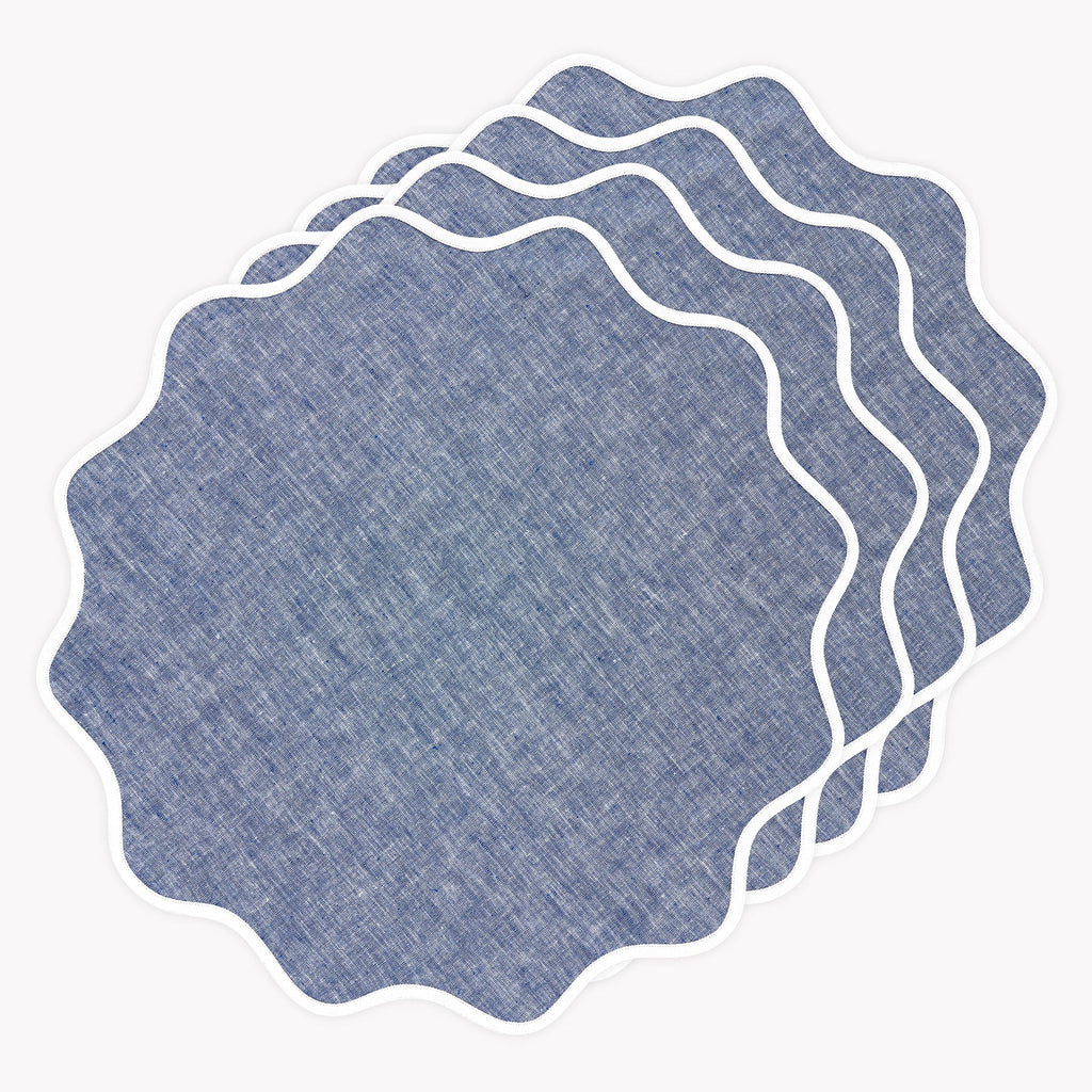 Giselle Scallop Edge Placemats, Set of 4