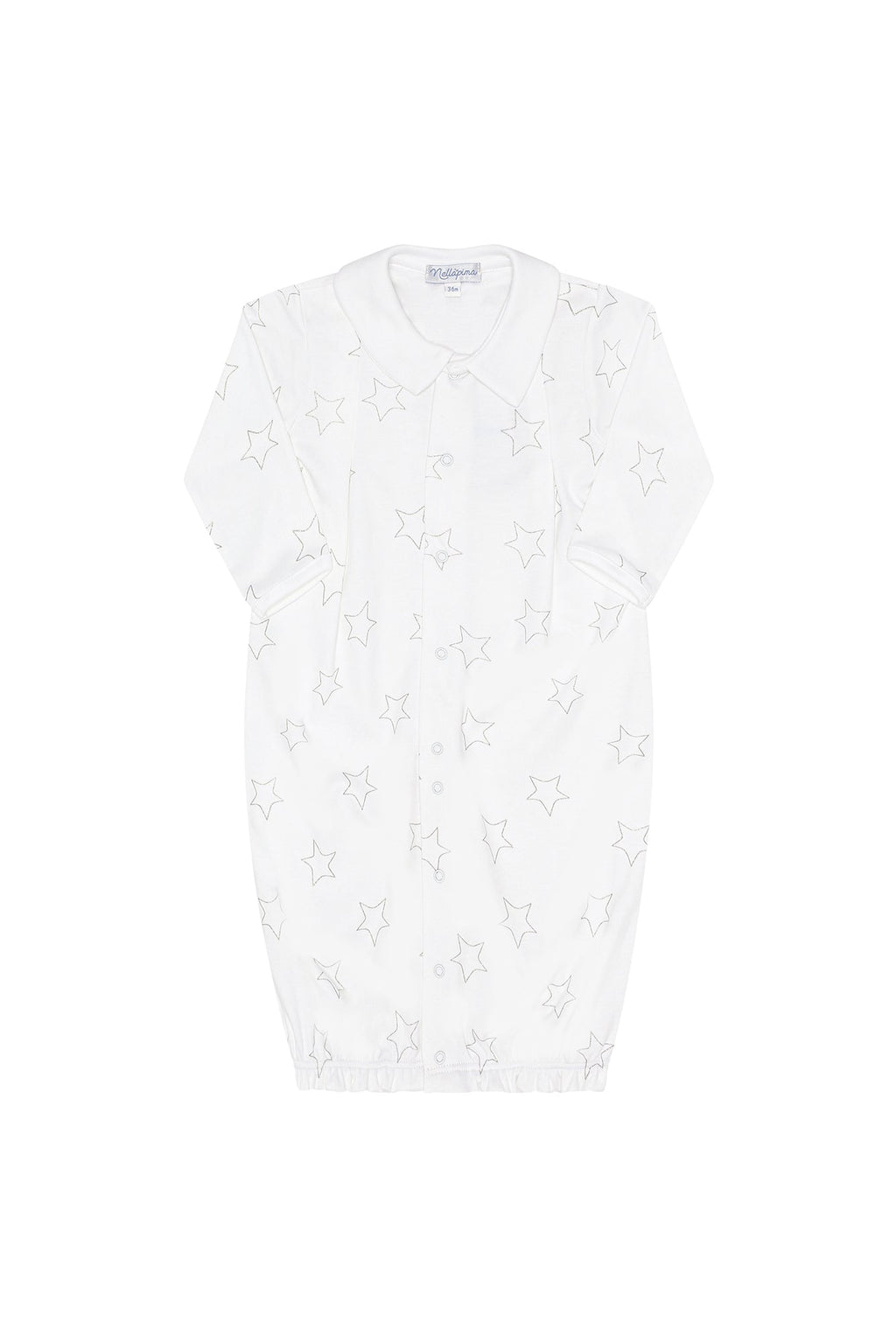 Grey Stars Print Converter Gown Grey