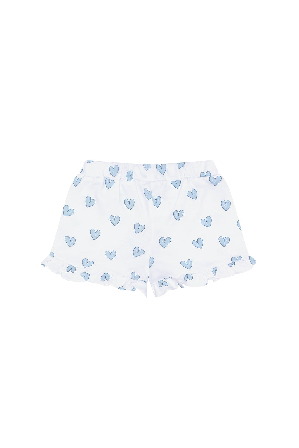Blue Heart Print Shorts