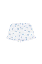 Blue Heart Print Shorts