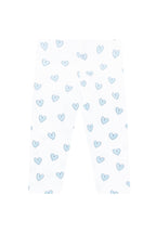 Blue Heart Print Pima Leggings Blue