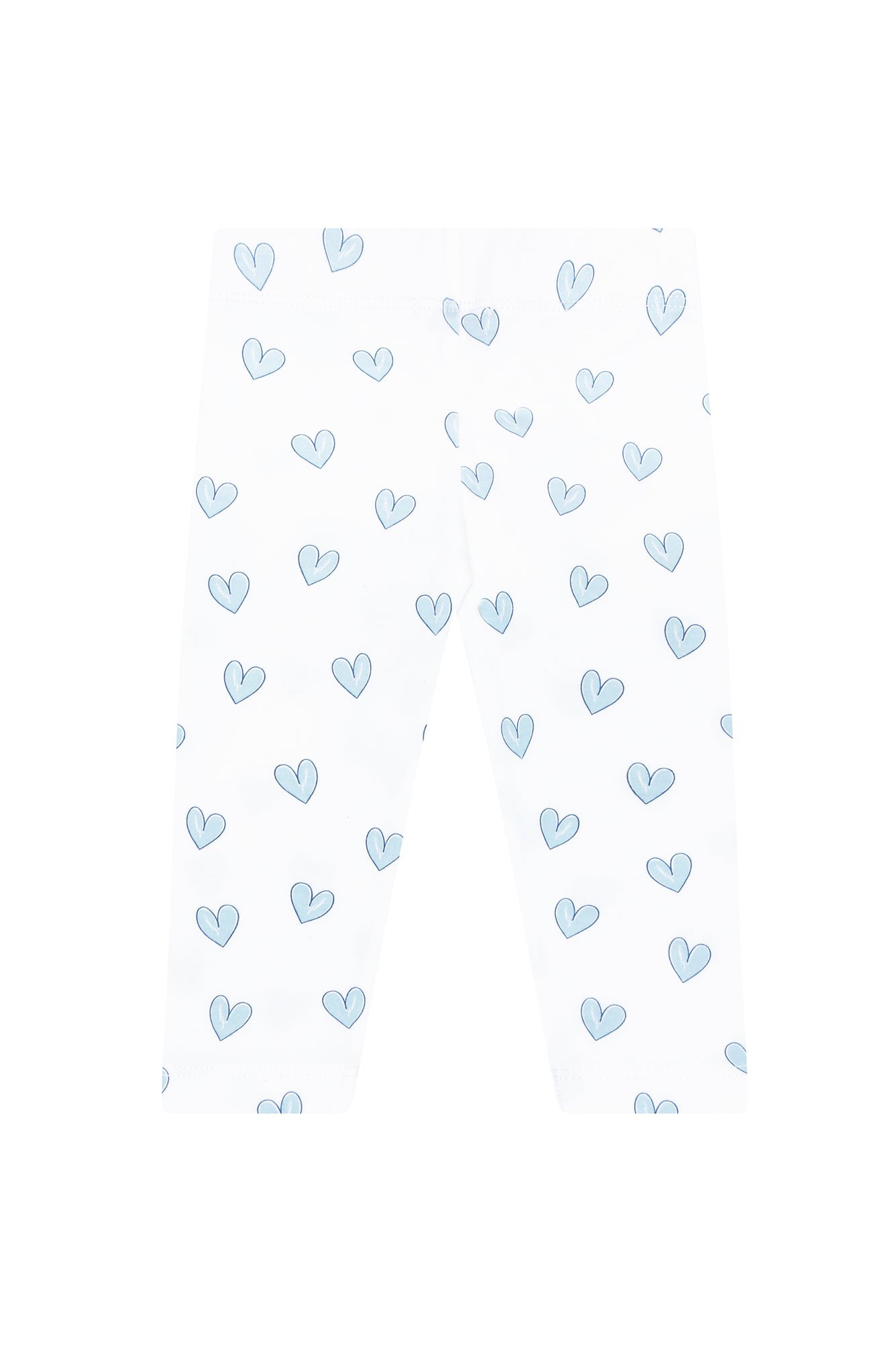 Blue Heart Print Pima Leggings Blue