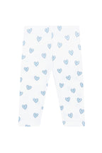 Blue Heart Print Pima Leggings