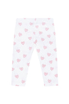Pink Heart Print Pima Leggings