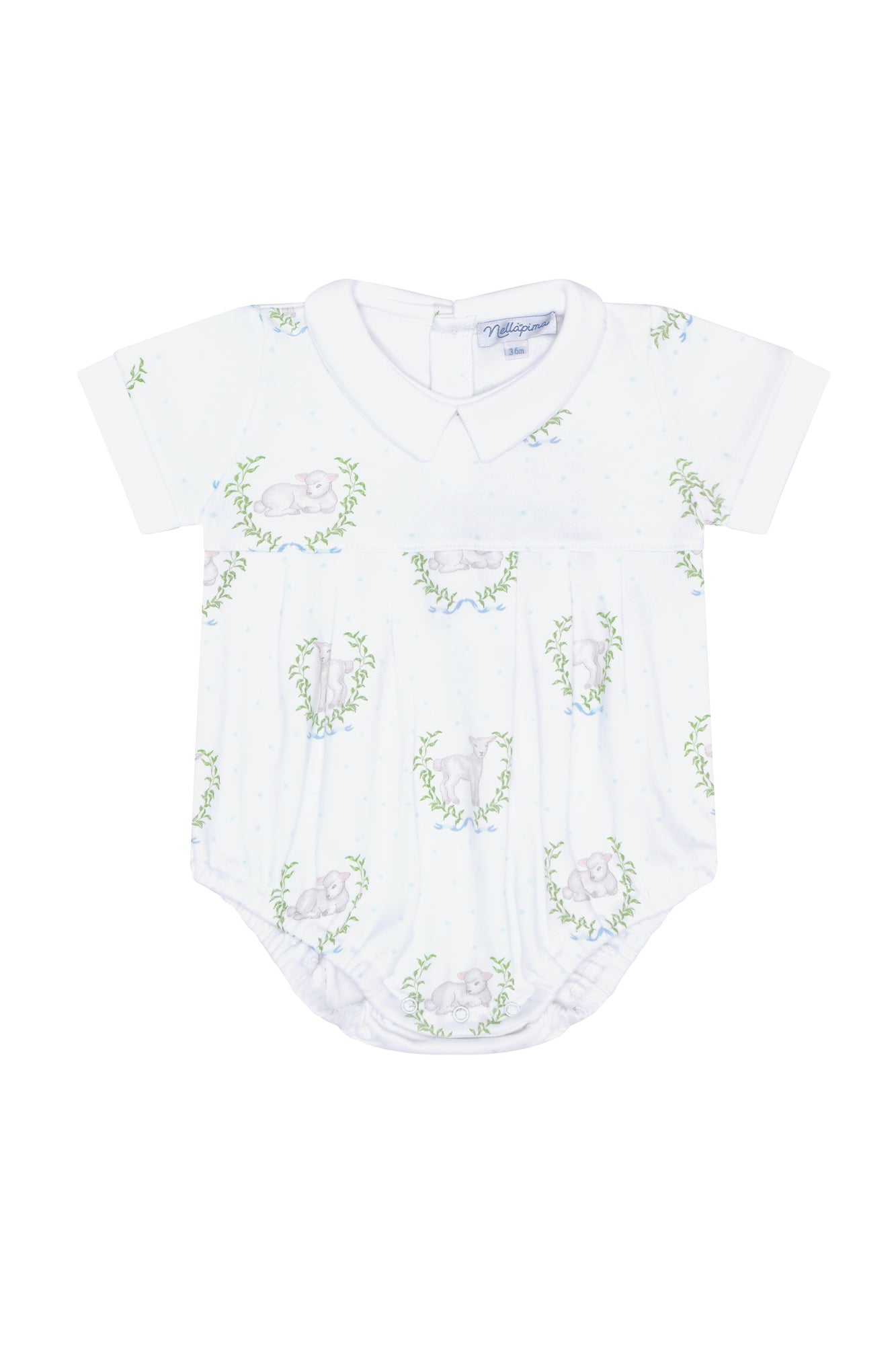 Blue Lamb Print Bubble Blue