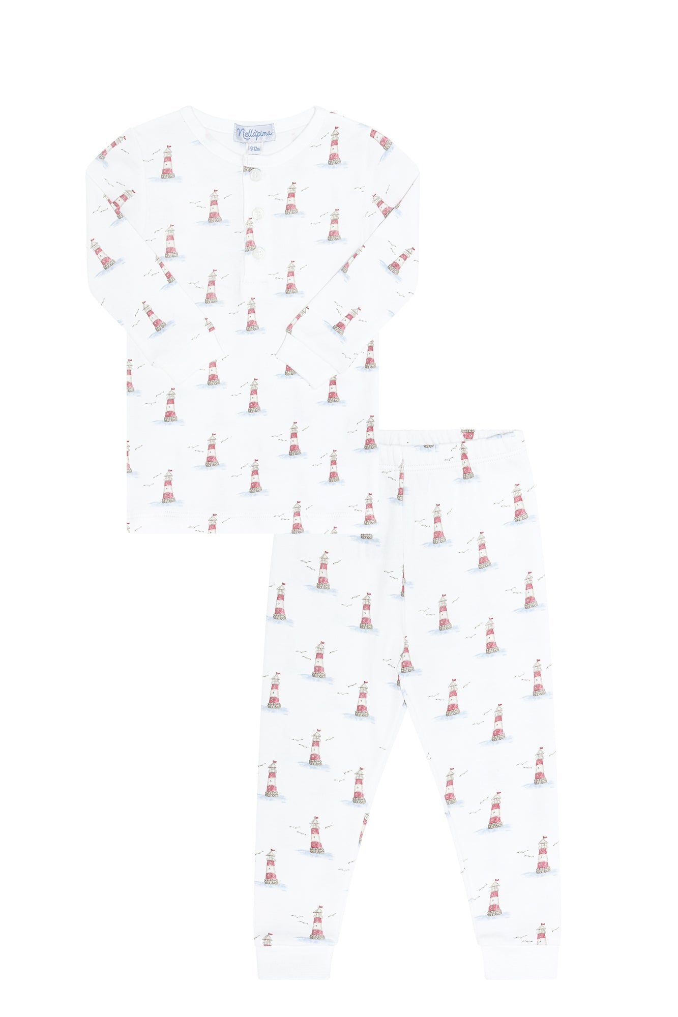 Lighthouse Print Pajama Red