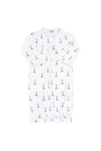 Lighthouse Print Gown Red