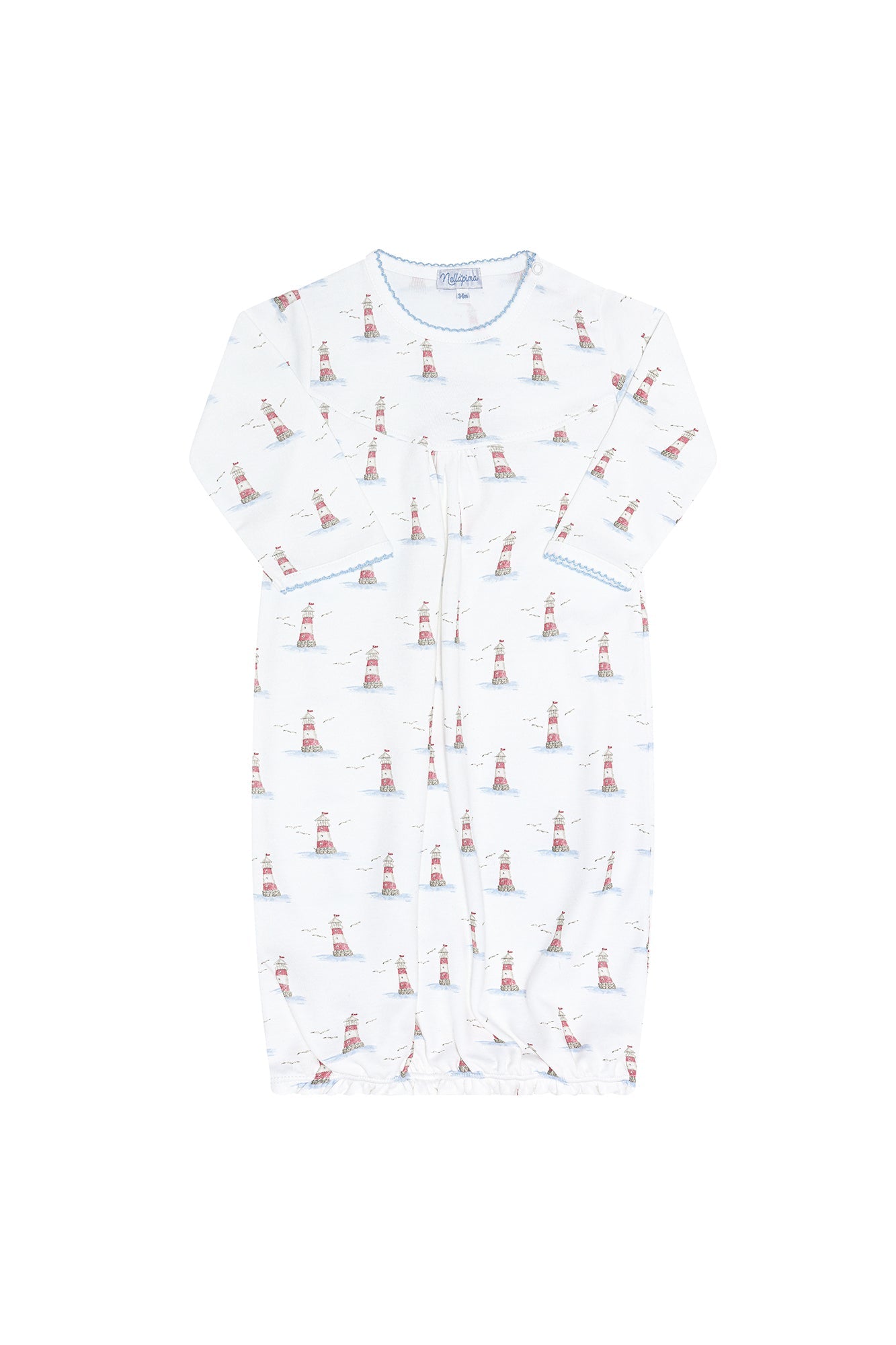 Lighthouse Print Gown Red