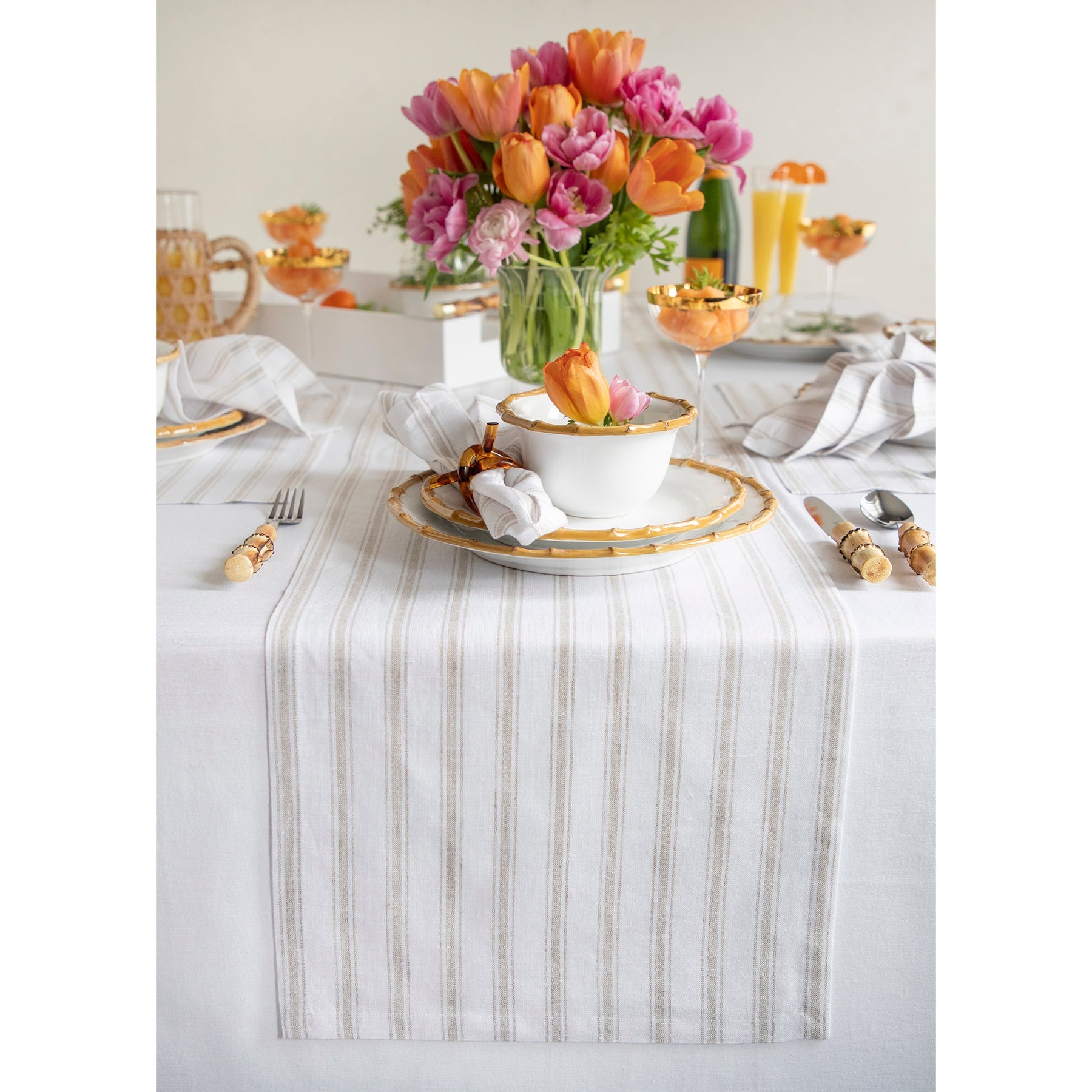 Capri Ticking Stripe Table Runner