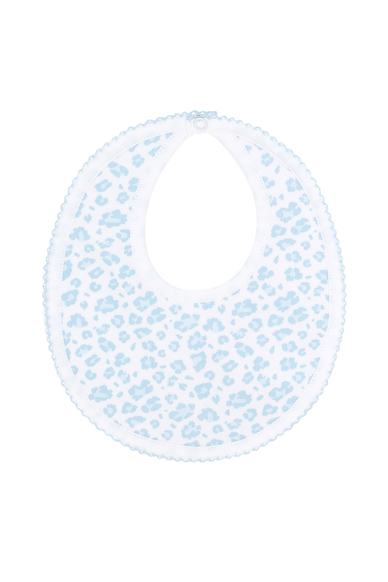 Blue Cheetah Print Bib Blue One Size