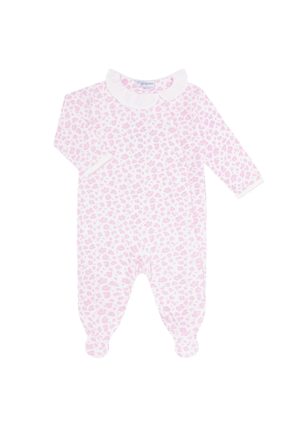 Pink Cheetah Print Crossover Footie Pink