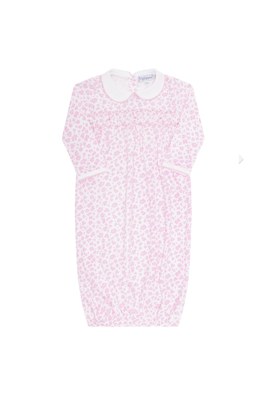 Pink Cheetah Print Smocked Gown Pink