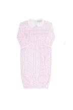 Pink Cheetah Print Smocked Gown Pink