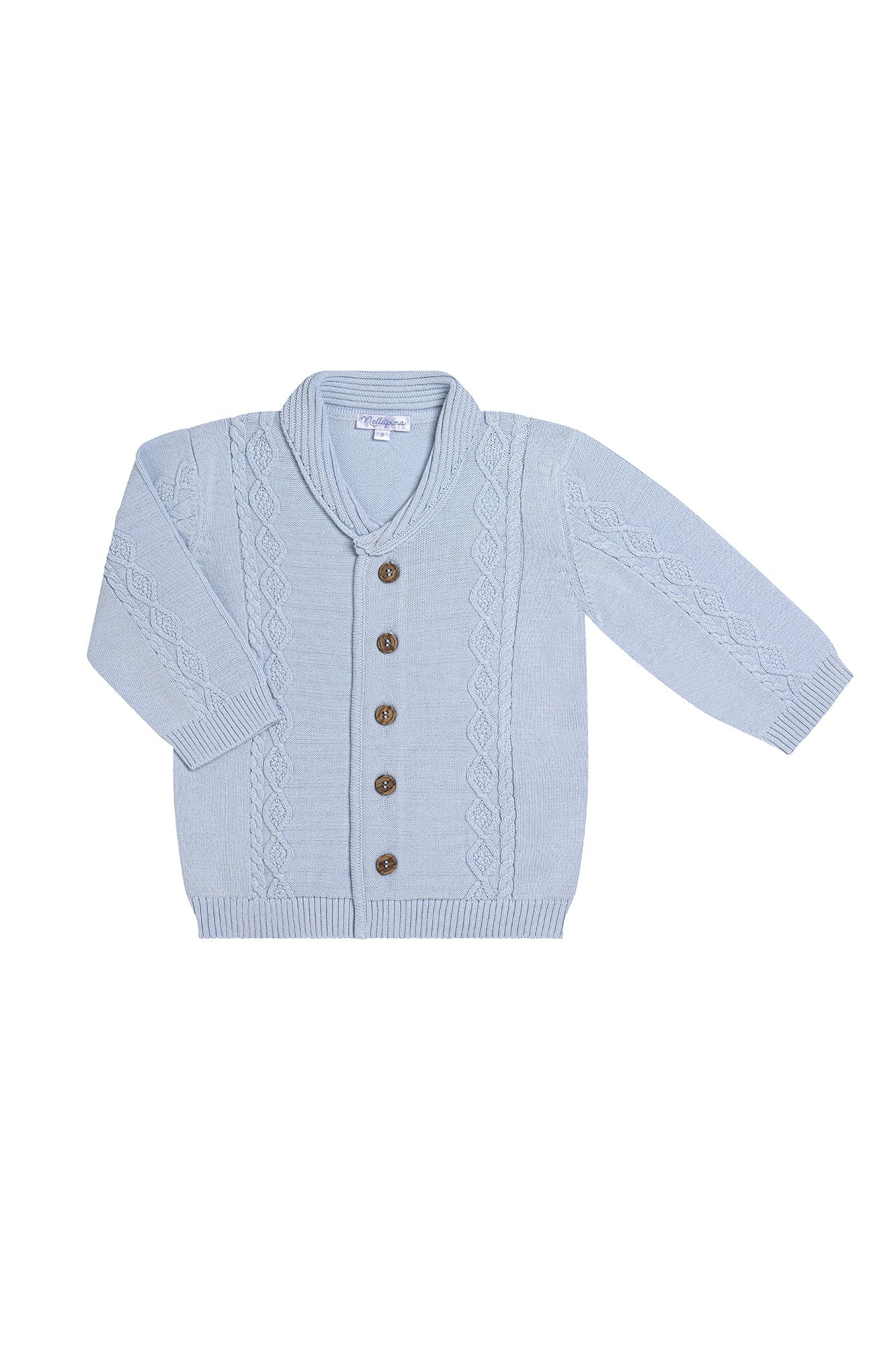 London Knit Cardigan Blue