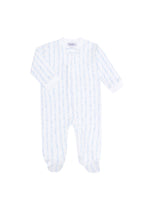 Blue Twirls Zipper Footie Blue
