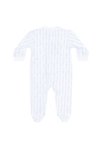 Blue Twirls Zipper Footie