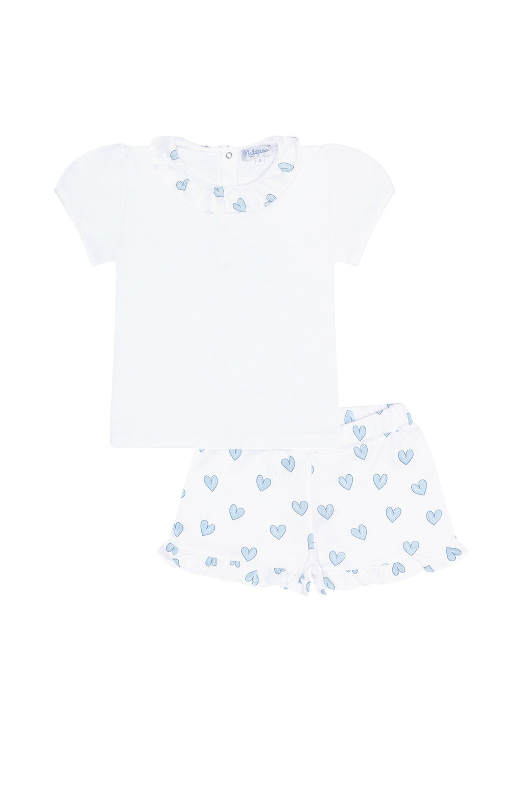 Blue Heart Short Set Blue