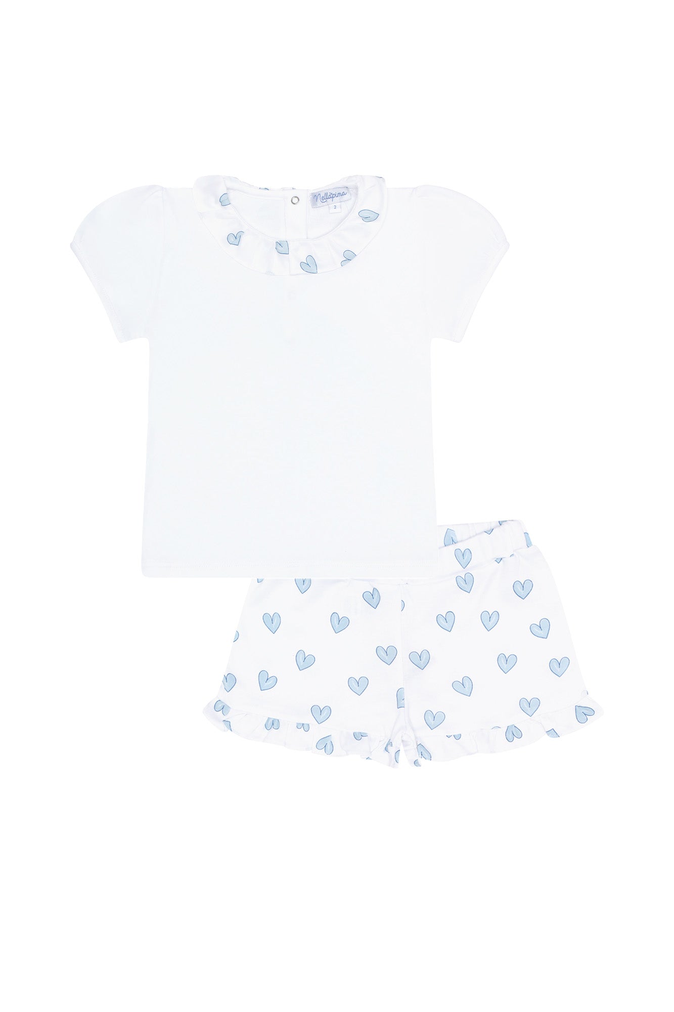 Blue Heart Short Set Blue