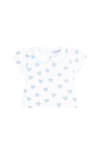 Blue Heart Print Diaper Cover Set