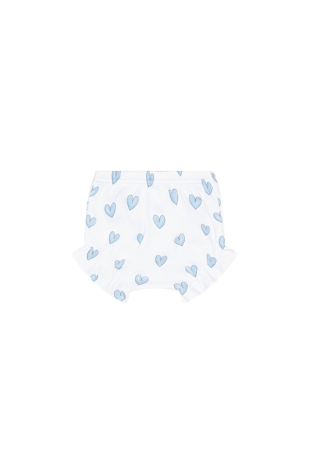 Blue Heart Print Diaper Cover Set