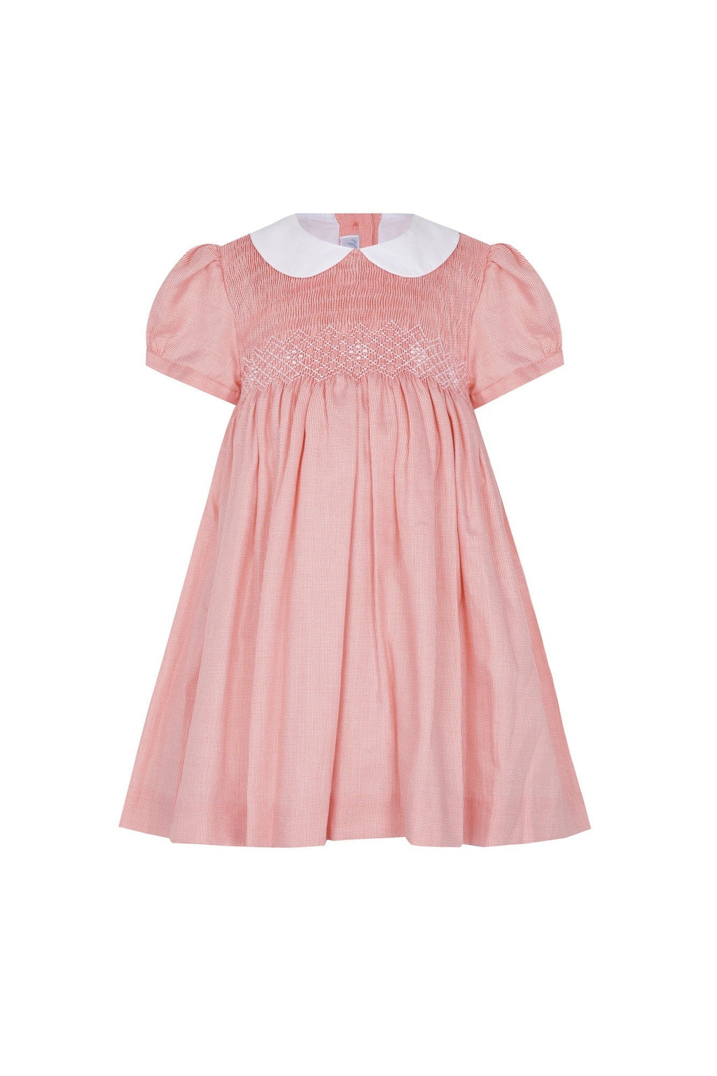 Coral Nella Smocked Dress Coral
