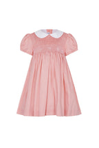 Coral Nella Smocked Dress Coral