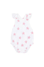 Pink Stars Print Ruffle Bubble Pink