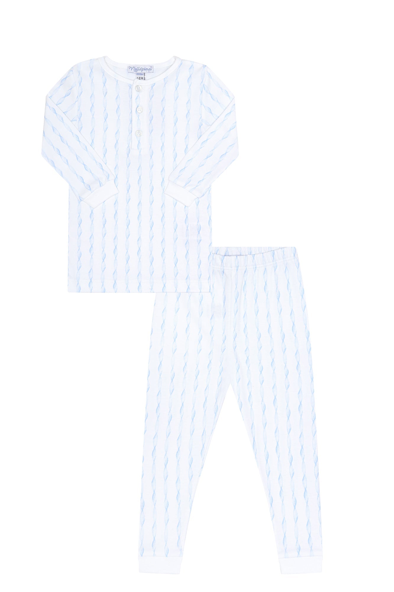 Blue Twirls Pajamas Blue