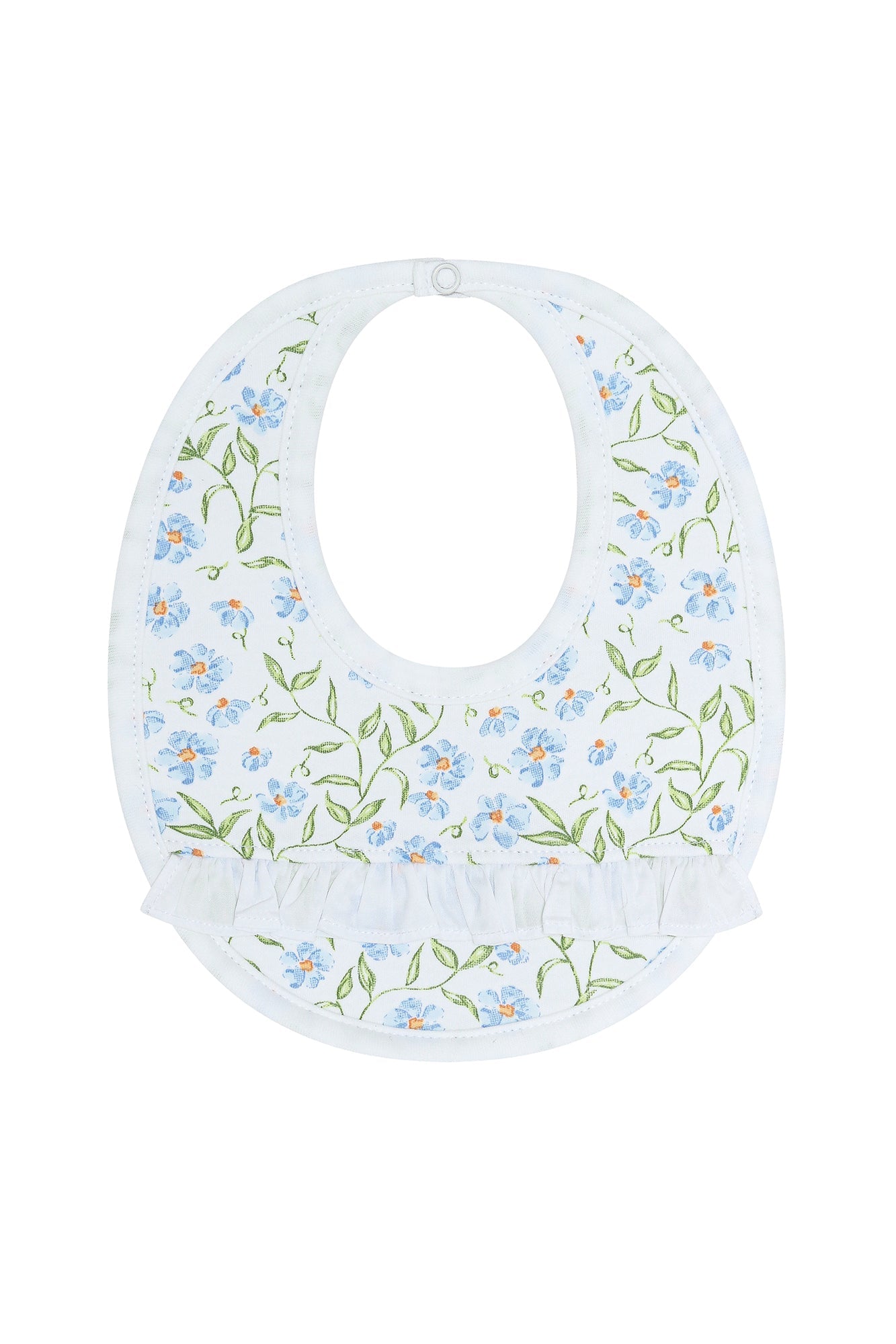 Blue Vines Print Bib Multicolor One Size