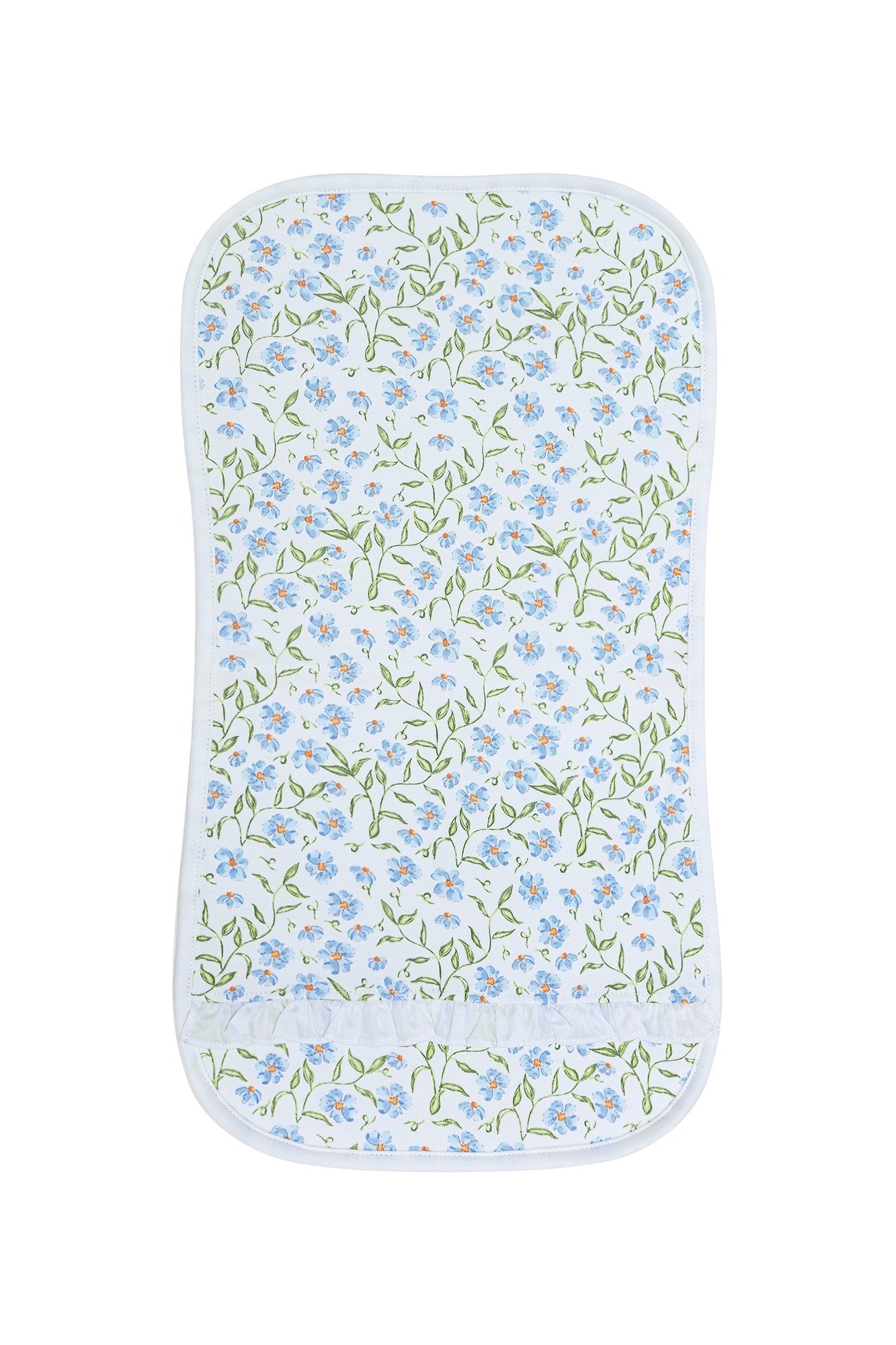 Blue Vines Print Burp Cloth Multicolor One Size