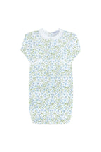 Blue Vines Print Gown Multicolor