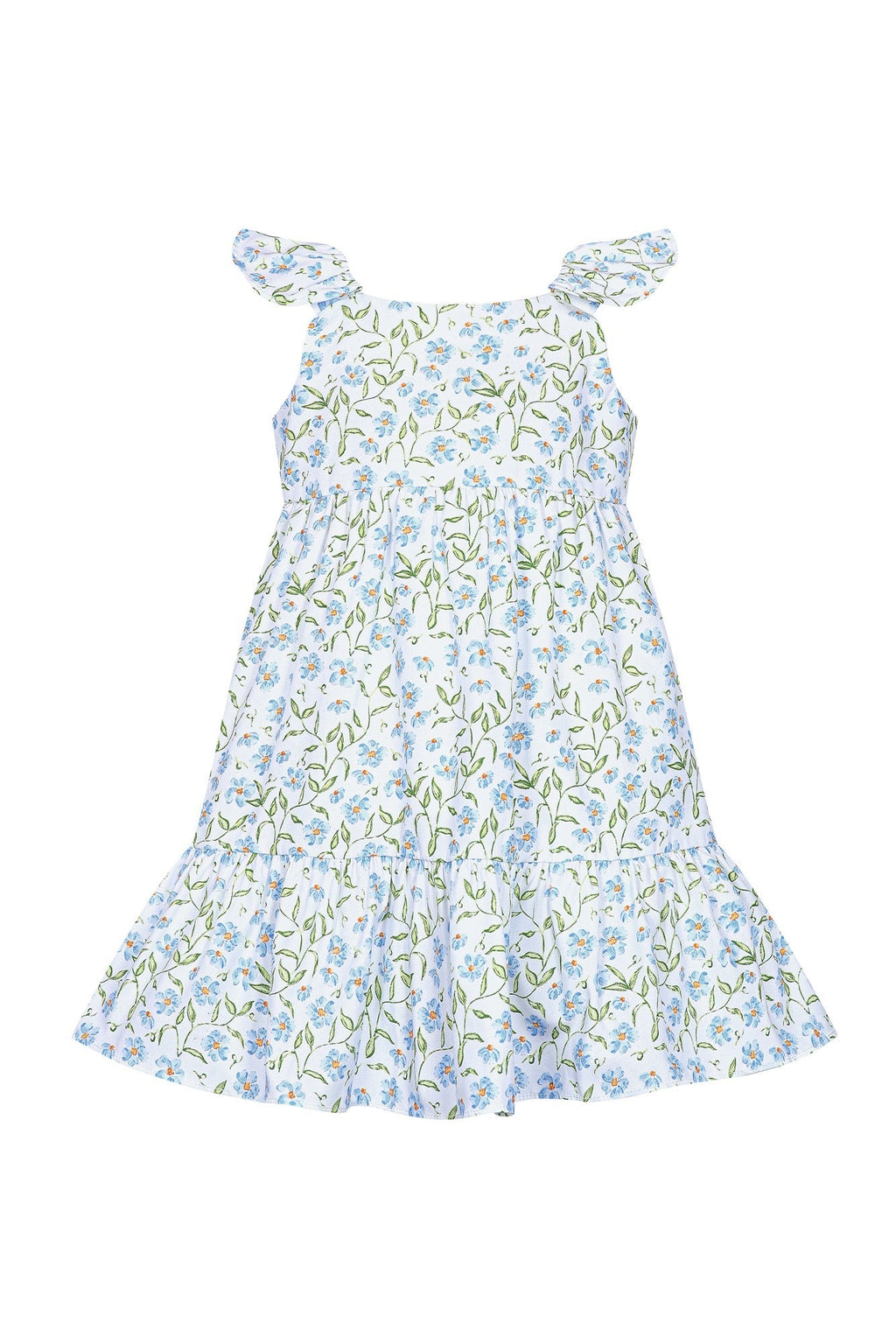 Blue Vines Woven Summer Dress Multicolor 9 - 12M