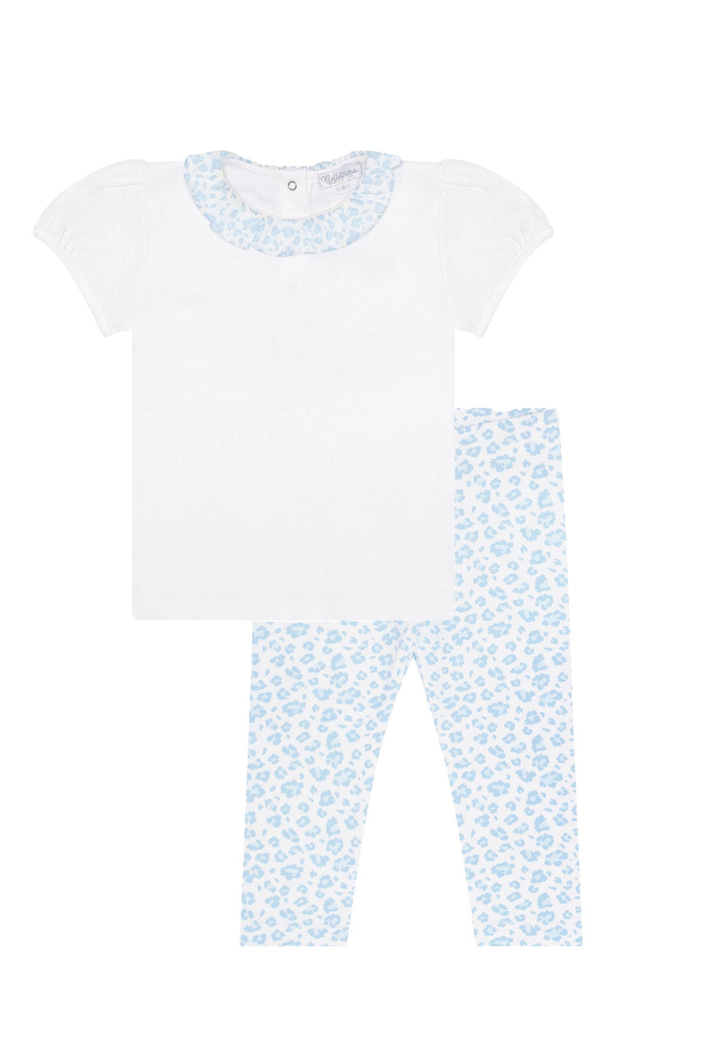 Blue Cheetah Tee-Leggings Set Blue
