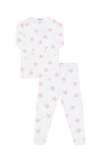 Pink Stars Print Pajama Pink