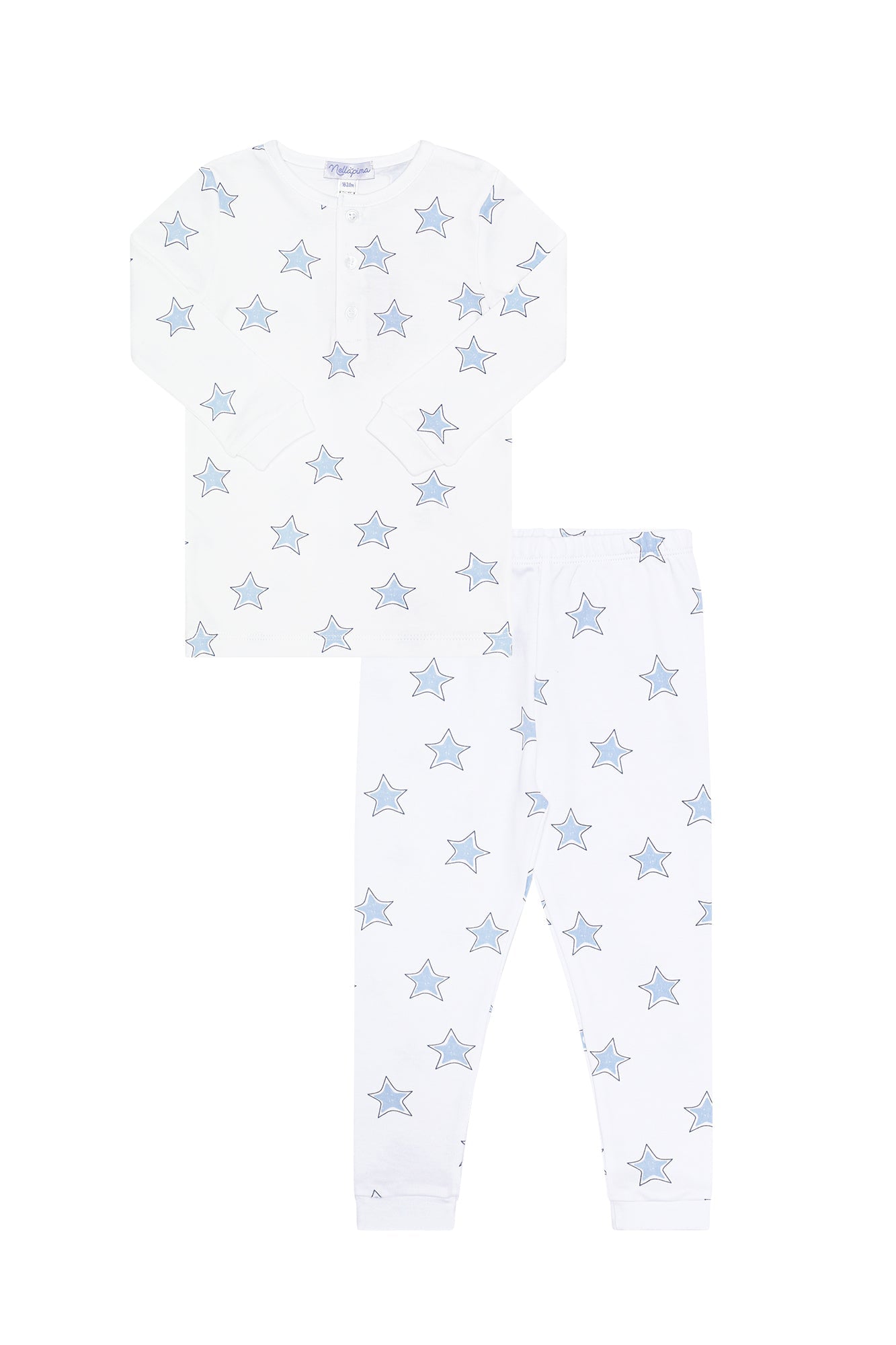 Blue Stars Print Pajama Blue