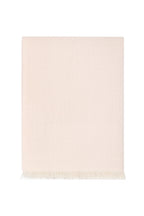 Herringbone Baby Alpaca Woven Blanket Pink One Size