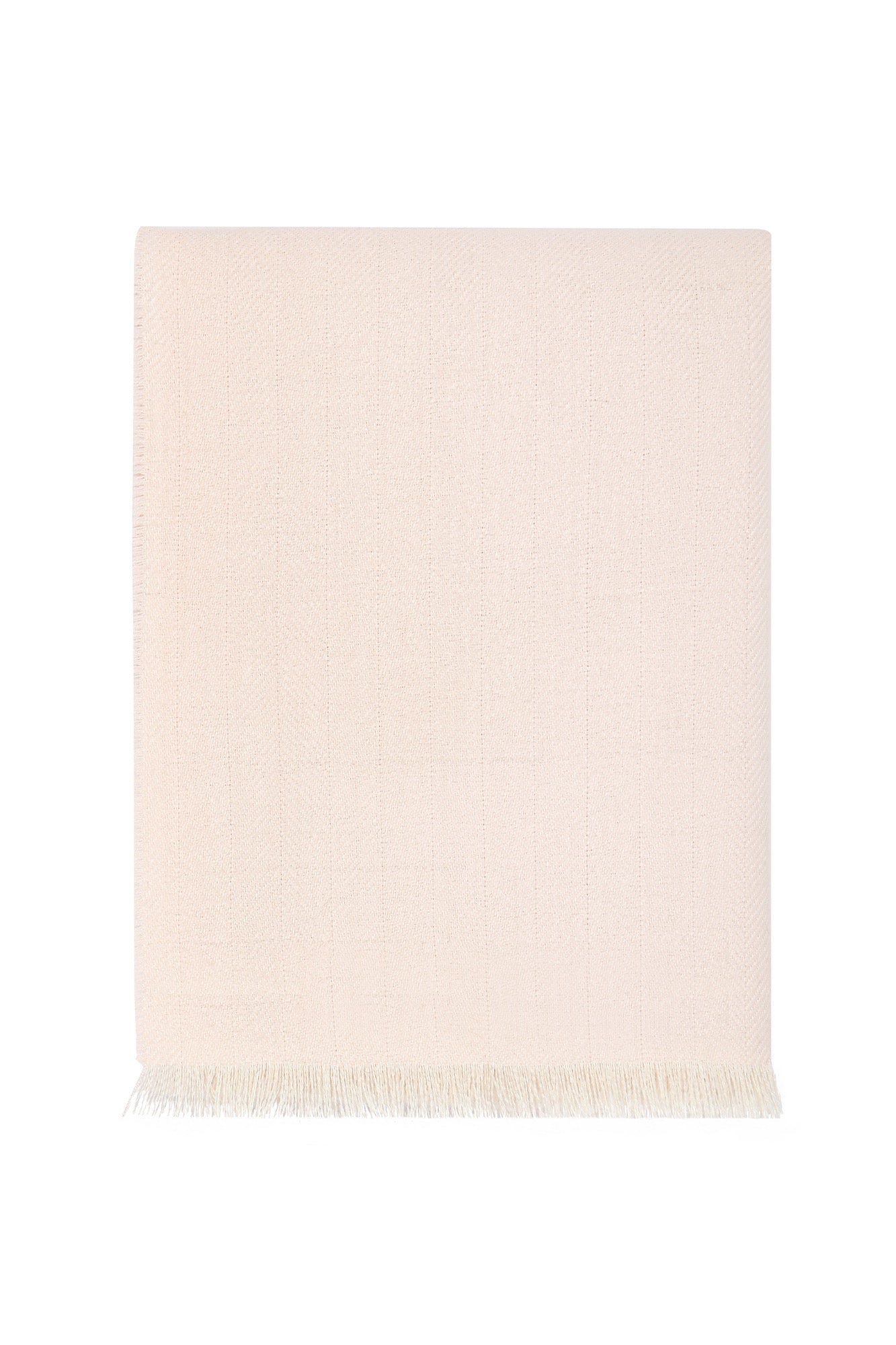 Herringbone Baby Alpaca Woven Blanket Pink One Size