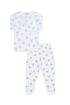 Blue Heart Print Unisex Pajama Blue