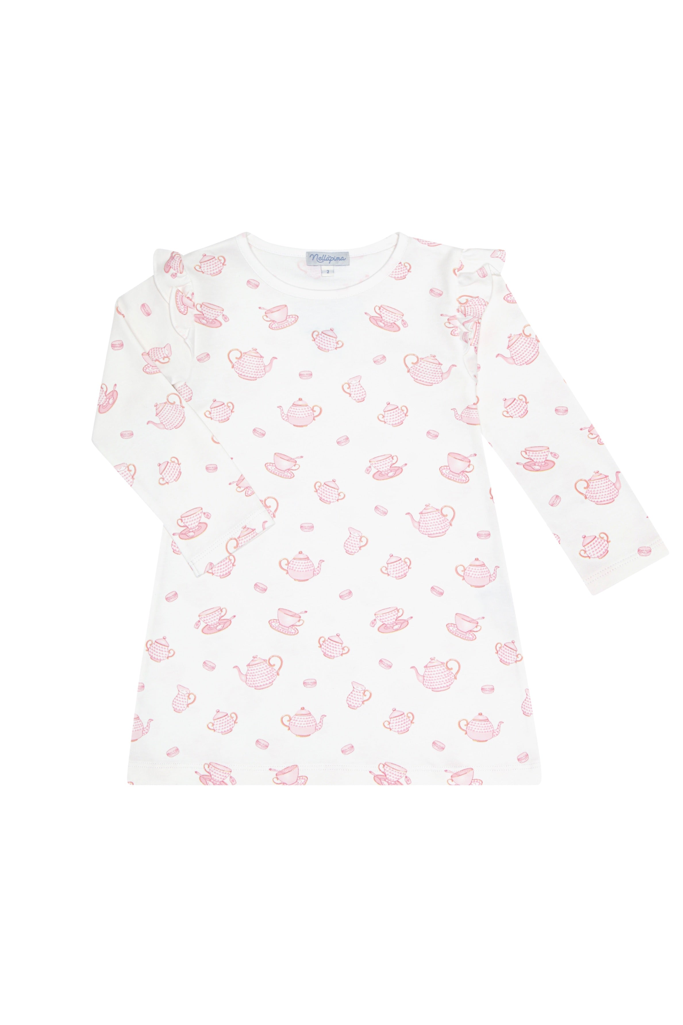 Petite Tea Time Print Playtime Dress Pink