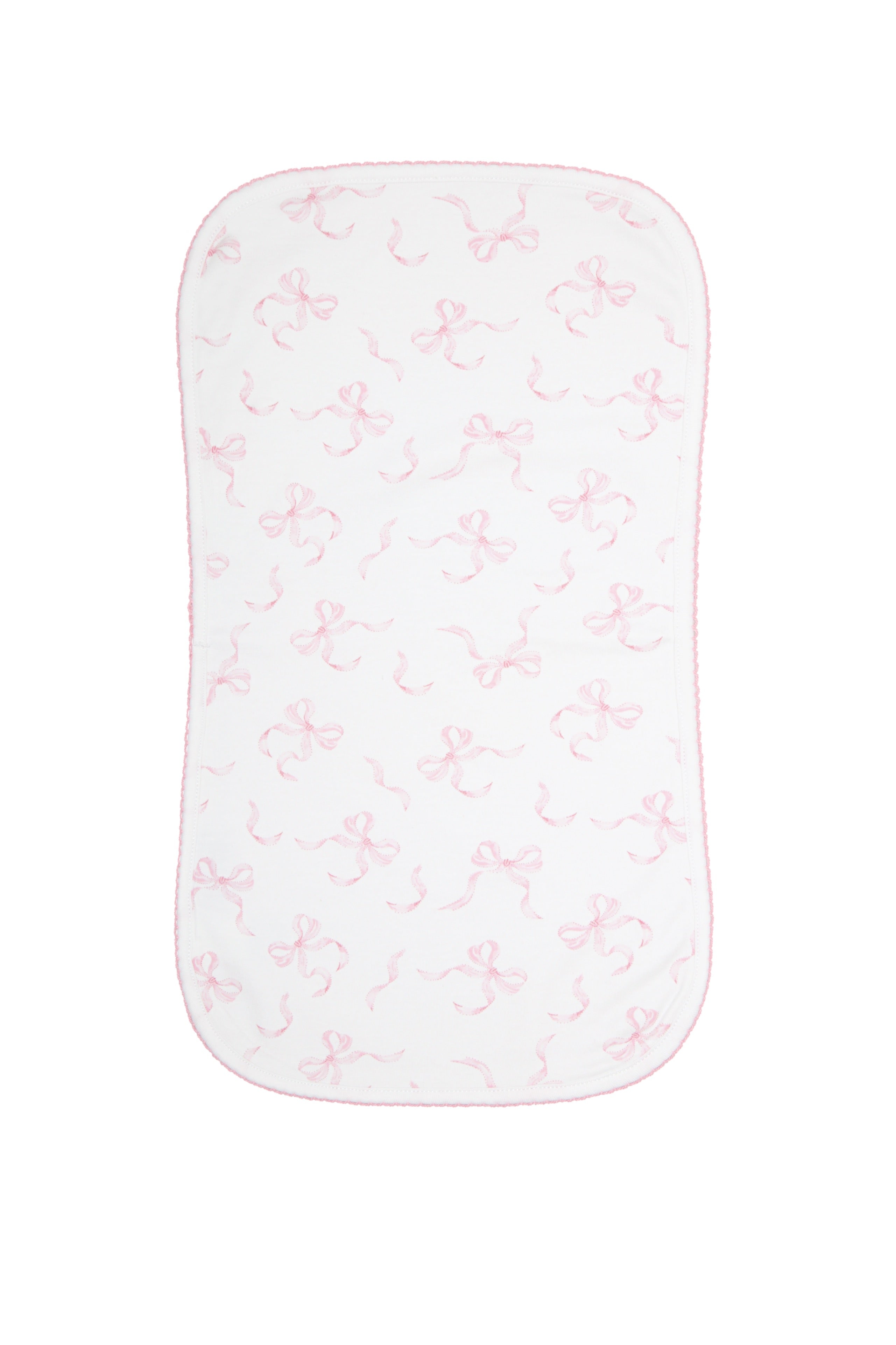 Charming Bows Print Burp Cloth Pink One Size
