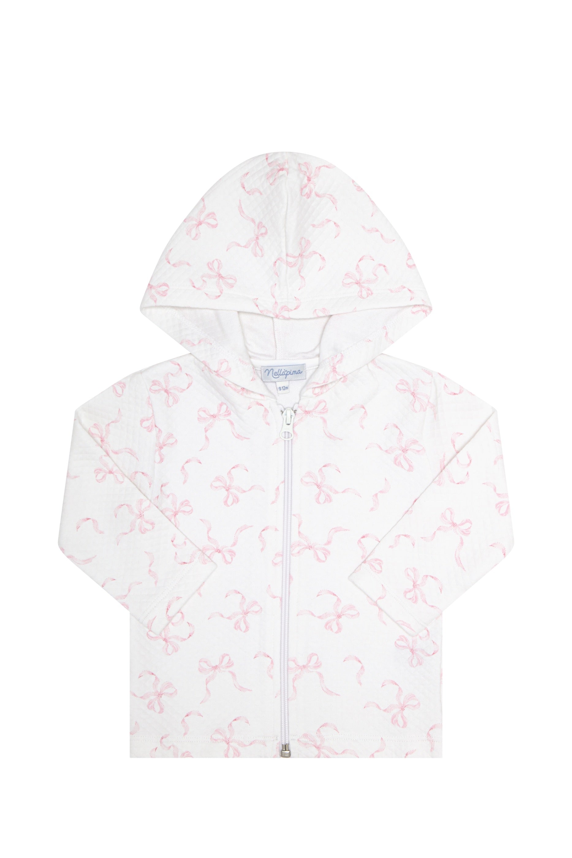 Charming Bows Print Jacquard Jacket Pink