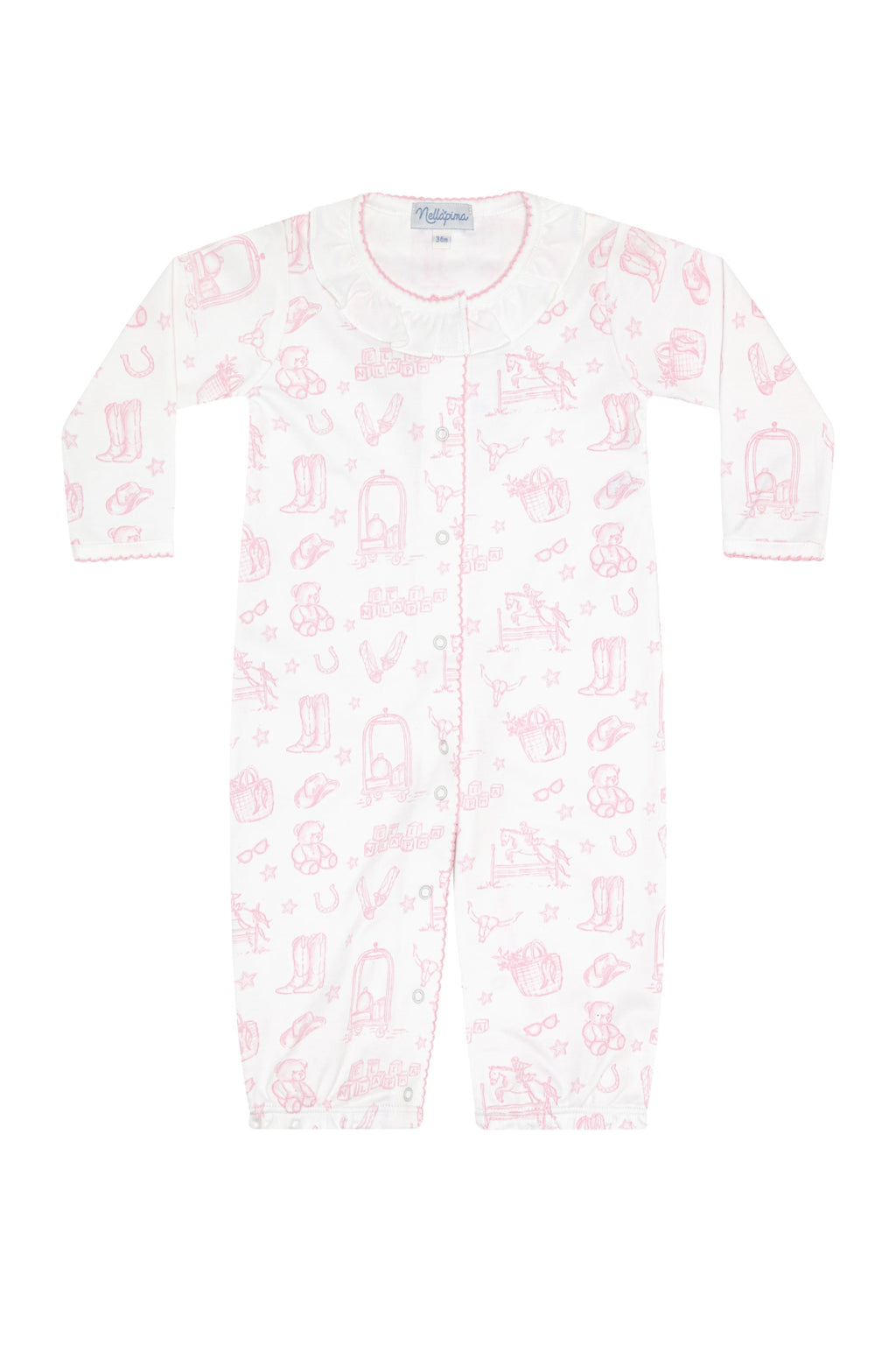 Pink Lone Star Toile Converter Gown