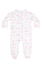 Pink Lone Star Toile Print Crossover Footie