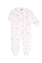 Pink Lone Star Toile Zipper Footie