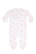 Pink Lone Star Toile Zipper Footie