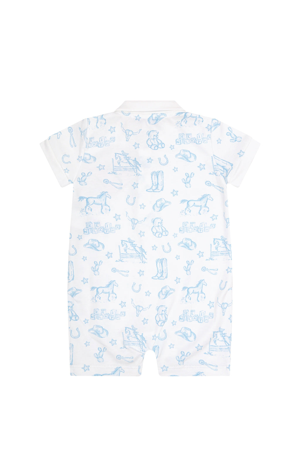 Blue Lone Star Toile Romper
