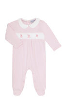 Pink Puppy Love Embroidery Footie Pink