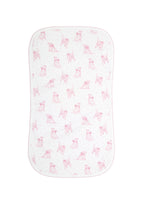 Pink Puppy Love Print Burp Cloth Pink One Size